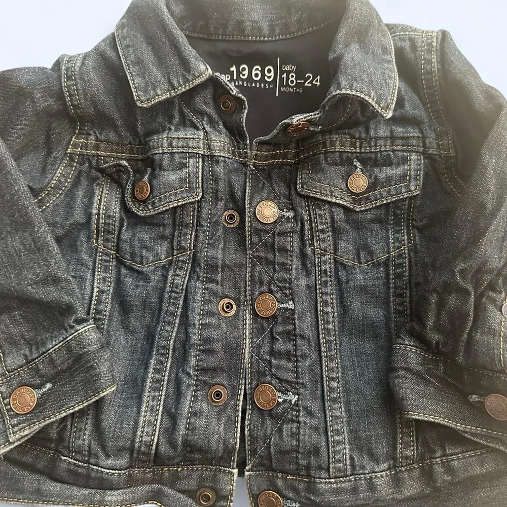 Baby GAP Dark Blue Kids Jean Jacket with soft inside lining